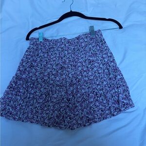 Zara Purple Floral Mini Skirt